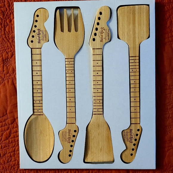 Hard Rock Casino Hotel Other - Bamboo Guitar Utensil Set